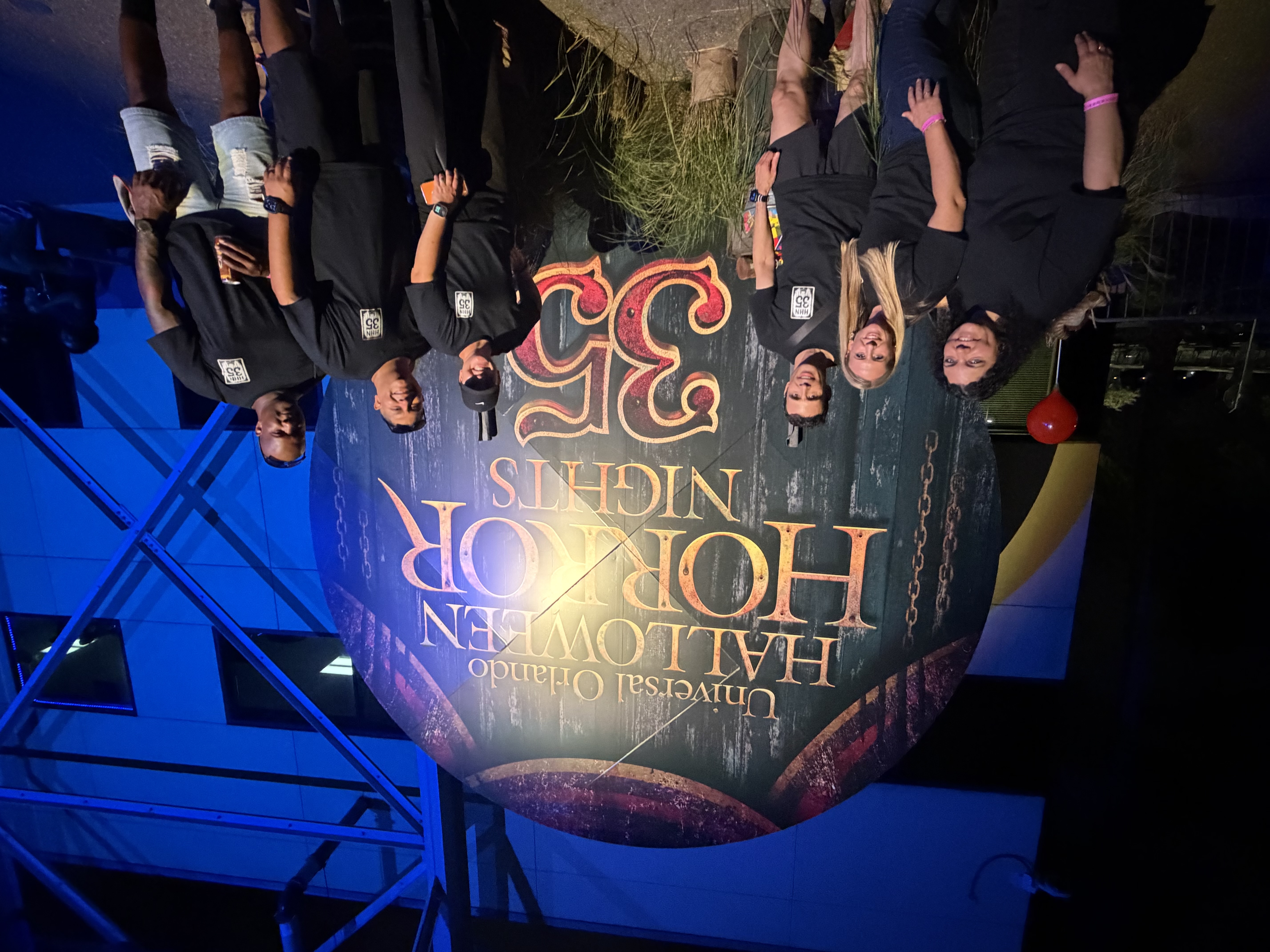 Customers wearing HHN 35 shirts at Halloween Horror Nights 35